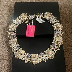 Christian Siriano Gold and Silver Floral Necklace